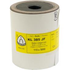 Klingspor KL 385 JF Rollen, 115 x 5000 mm Korn 120 / VPE: 1 Stück