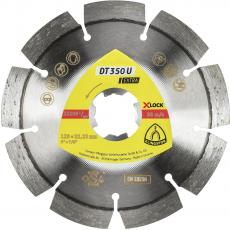 Klingspor DT 350 U Diamanttrennscheiben X-LOCK, 125 x 2,4 x 22,23 mm 9 Segmente 33 x 2,4 x 10 mm, Standardverzahnung / VPE: 1 Stück