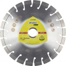 Klingspor DT 600 U Diamanttrennscheiben, 180 x 2,6 x 22,23 mm 22 Segmente 20 x 2,6 x 9 mm, Kurzverzahnung / VPE: 1 Stück