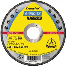 Klingspor A 960 TZ Trennscheiben, 115 x 1 x 22,23 mm gerade / VPE: 25 Stück