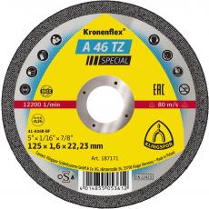 Klingspor A 46 TZ Trennscheiben, 125 x 1,6 x 22,23 mm gerade / VPE: 25 Stück