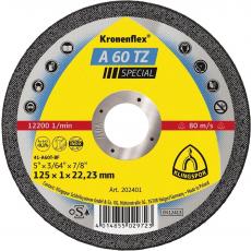 Klingspor A 60 TZ Trennscheiben, 125 x 1 x 22,23 mm gekröpft / VPE: 25 Stück