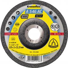 Klingspor A 546 AC Schruppscheiben, 125 x 2 x 22,23 mm gekröpft / VPE: 25 Stück