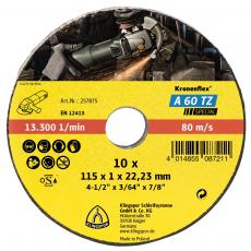 Klingspor A 60 TZ Trennscheiben, 125 x 1 x 22,23 mm gerade / VPE: 10 Stück