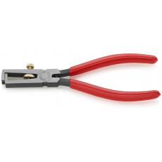 11 01 160 SB KNIPEX Abisolierzange mit Öffnungsfeder, universal 160 mm schwarz atramentiert mit Kunststoff Überzogen