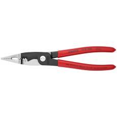 13 82 200 SB KNIPEX Elektro-Installationszange 200 mm schwarz atramentiert mit Mehrkomponenten-Hülle
