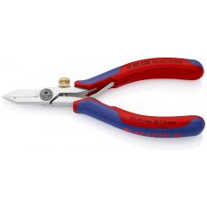 11 82 130 KNIPEX Elektronik-Abisolierschere 140 mm mit Mehrkomponenten-Hüllen poliert