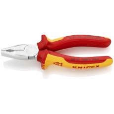 01 06 190 KNIPEX Kombizange Chrom-Vanadin 190 mm verchromt isoliert mit Mehrkomponenten-Hüllen, VDE-geprüft