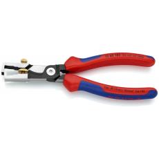 13 62 180 SB KNIPEX StriX Abisolierzangen mit Kabelschere 180 mm schwarz atramentiert mit Mehrkomponenten-Hüllen