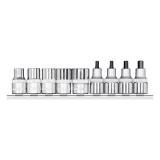 Gedore red Schraubendrehereinsätze 1/2 + Leiste 9tlg R68008009