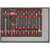 Gedore red Werkzeugsatz Schr.Dr.+Feilen CT-Modul 26tlg R22350002