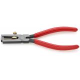 11 01 160 SB KNIPEX Abisolierzange mit Öffnungsfeder, universal 160 mm schwarz atramentiert mit Kunststoff Überzogen