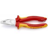 03 05 140 KNIPEX Kombizange 140 mm verchromt mit Mehrkomponenten-Hüllen