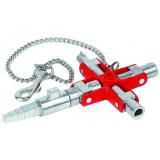 00 11 06 V01 KNIPEX Universal-Schlüssel Bau für gängige Schränke und Absperrsysteme 90 mm
